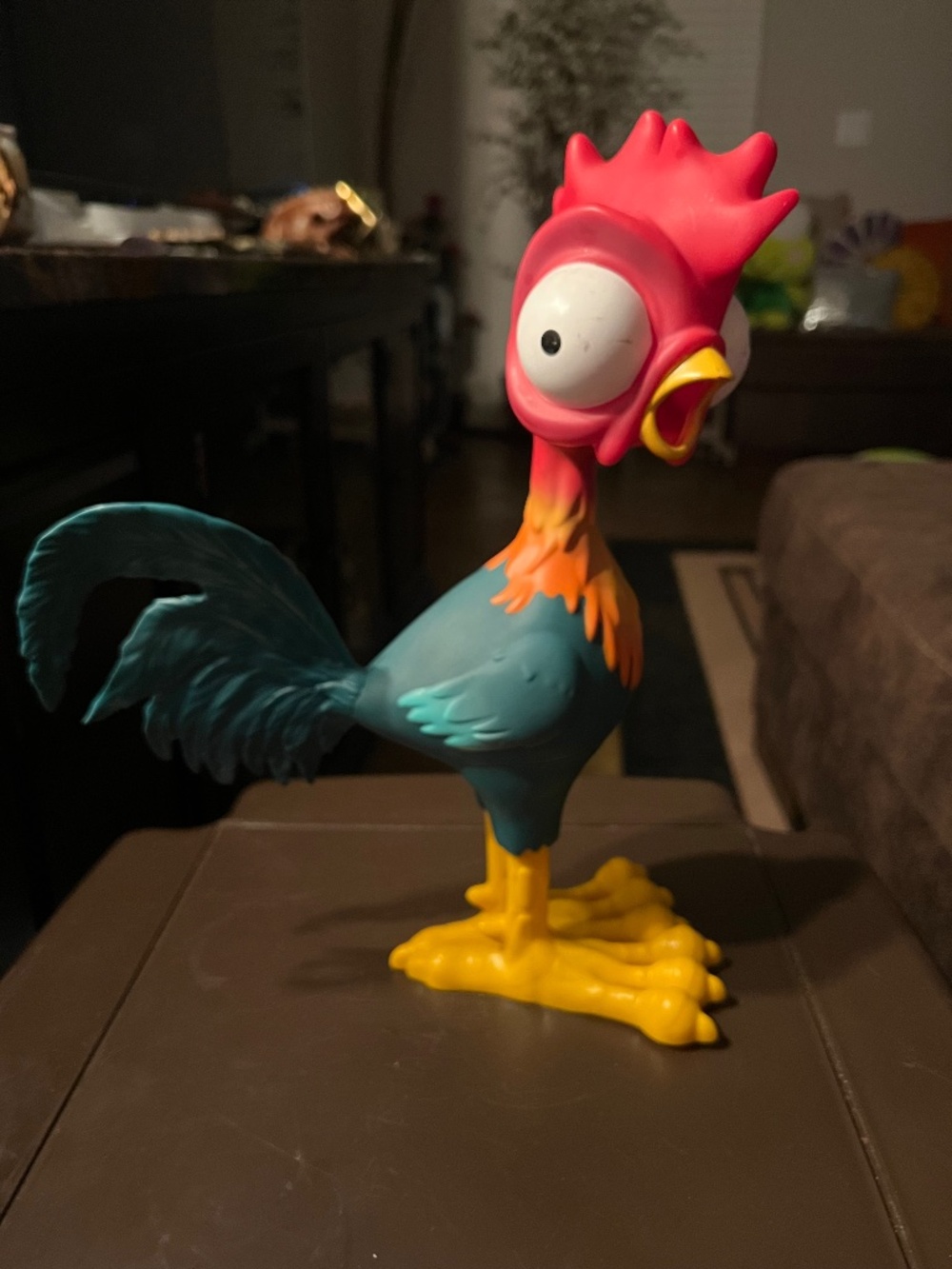 Disney Moana Pet Chicken Hei Hei Rooster Squeeze Squeak Sound 12" Figure Rubber